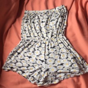 Daisy tube top romper